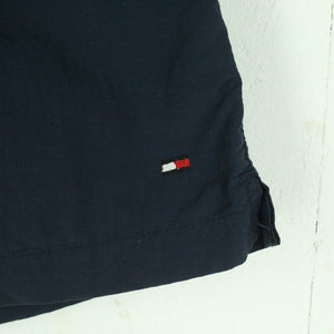 Vintage TOMMY HILFIGER Sportshorts Gr. M blau mit Logo Stickerei Shorts