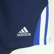Laden Sie das Bild in den Galerie-Viewer, Vintage ADIDAS Sportshorts Gr. M blau mit Logo Stickerei Shorts