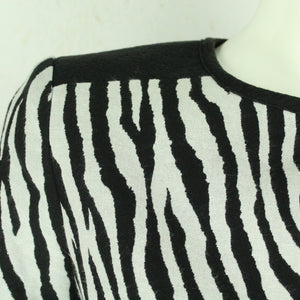 Second Hand H&M Mantel Gr. 36 schwarz weiß Animalprint Übergangsmantel (*)