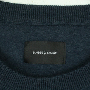 Second Hand SAMSOE SAMSOE Pullover mit Wolle Gr. XL blau uni Strick (*)