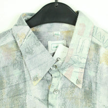 Laden Sie das Bild in den Galerie-Viewer, Vintage 90s Crazy Pattern Hemd Gr. L bunt gemustert kurzarm (*)