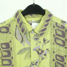 Laden Sie das Bild in den Galerie-Viewer, Vintage 90s Crazy Pattern Hemd Gr. L bunt gemustert kurzarm (*)