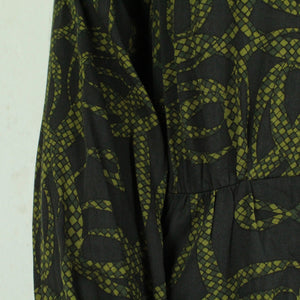 Second Hand RICHARD ELLEN x H&M Maxikleid Gr. 36 oliv grün gemustert Kleid (*)