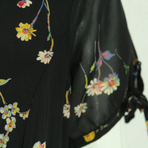 Vintage Minikleid Gr. S schwarz mehrfarbig gemustert Kleid