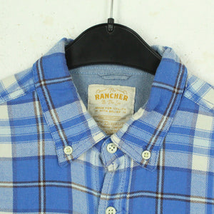 Vintage Flanellhemd Gr. S blau weiß kariert Flanell