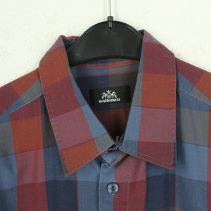 Vintage Flanellhemd Gr. L blau rot kariert Flanell