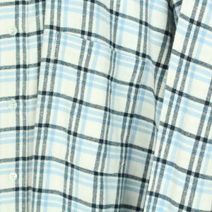 Vintage Flanellhemd Gr. XL weiß mehrfarbig kariert Flanell