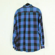 Laden Sie das Bild in den Galerie-Viewer, Vintage Flanellhemd Gr. XL blau mehrfarbig kariert Flanell