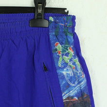 Laden Sie das Bild in den Galerie-Viewer, Vintage Trainingshose Gr. L blau bunt gemustert Track Pants