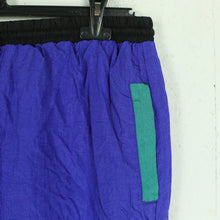 Laden Sie das Bild in den Galerie-Viewer, Vintage Trainingshose Gr. L blau bunt Track Pants