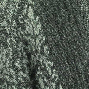 Vintage Cardigan mit Wolle Gr. L grau Crazy Pattern Strickjacke