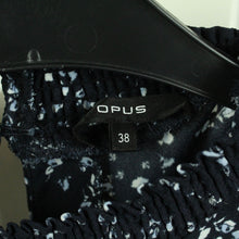 Laden Sie das Bild in den Galerie-Viewer, Second Hand OPUS Kleid Gr. 38 blau weiß gemustert (*)