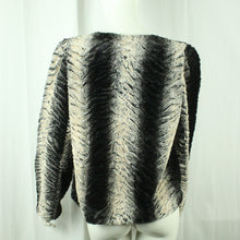 Laden Sie das Bild in den Galerie-Viewer, Second Hand BAND OF GYPSIES Fake Fur Jacke Gr. L schwarz nude gemustert (*)