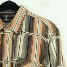 Laden Sie das Bild in den Galerie-Viewer, Vintage Cordhemd Gr. L mehrfarbig gestreift Hemd Cord
