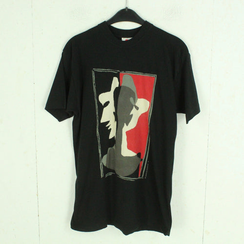Vintage T-Shirt Gr. XL schwarz mit Print Kunstwerk