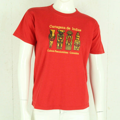 Vintage Souvenir T-Shirt Gr. M rot Kolumbien Cartagena 