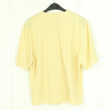 Laden Sie das Bild in den Galerie-Viewer, Vintage Bluse Gr. M gelb weiß gestreift kurzarm