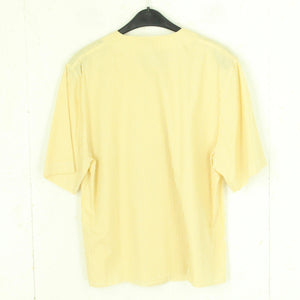 Vintage Bluse Gr. M gelb weiß gestreift kurzarm