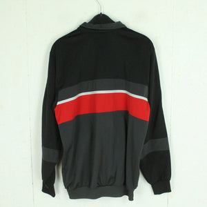 Vintage ADIDAS Trainingsjacke Gr. M schwarz rot Sportswear mit Logo Stitching