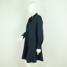 Laden Sie das Bild in den Galerie-Viewer, Second Hand VON & ZU Kleid Gr. 38 blau uni Langarmkleid NEU (*)