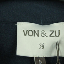 Laden Sie das Bild in den Galerie-Viewer, Second Hand VON & ZU Kleid Gr. 38 blau uni Langarmkleid NEU (*)