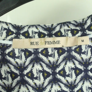 Second Hand RUE FEMME Bluse Gr. M mehrfarbig gemustert (*)