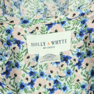 Second Hand HOLLY & WHYTE Bluse Gr. 40 weiß rosa blau geblümt (*)
