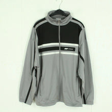 Laden Sie das Bild in den Galerie-Viewer, Vintage REEBOK Trainingsjacke Gr. L grau schwarz Sportswear mit Logo Stitching