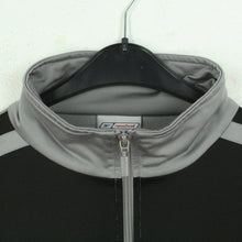 Laden Sie das Bild in den Galerie-Viewer, Vintage REEBOK Trainingsjacke Gr. L grau schwarz Sportswear mit Logo Stitching