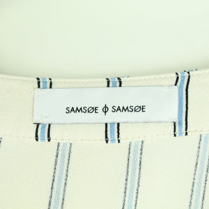 Second Hand SAMSOE SAMSOE Bluse Gr. L weiß mehrfarbig gestreift (*)