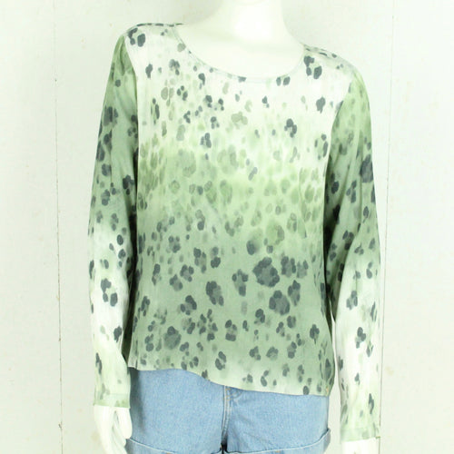 Second Hand RICH & ROYAL Bluse Gr. 40 grün weiß gemustert (*)