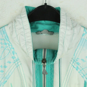 Vintage Trainingsanzug Gr. L weiß türkis gemustert Jacke + Hose Track Suite