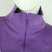 Laden Sie das Bild in den Galerie-Viewer, Vintage Sweatshirt Gr. M grau meliert lila Quarter Zip