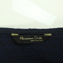 Laden Sie das Bild in den Galerie-Viewer, Second Hand MASSIMO DUTTI Kleid Gr. 36 blau gepunktet (*)