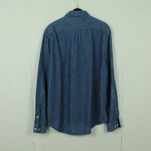 Laden Sie das Bild in den Galerie-Viewer, Second Hand SAMSOE SAMSOE Jeanshemd Gr. XL blau Denim langarm Hemd (*)