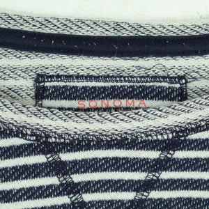 Second Hand SONOMA Sweatshirt Gr. XL blau weiß gestreift (*)