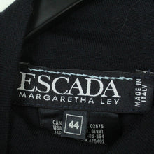 Laden Sie das Bild in den Galerie-Viewer, Second Hand ESCADA Sweatshirt mit Seide Gr. 44 dunkelblau Longsleeve(*)