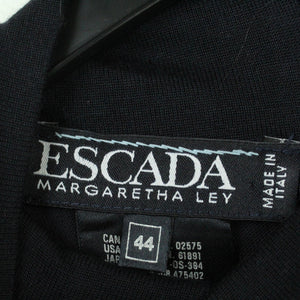 Second Hand ESCADA Sweatshirt mit Seide Gr. 44 dunkelblau Longsleeve(*)