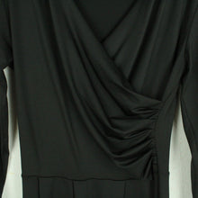 Laden Sie das Bild in den Galerie-Viewer, Second Hand TWIN SET Kleid Gr. L schwarz Wickeloptik (*)