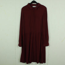 Laden Sie das Bild in den Galerie-Viewer, Second Hand MINIMUM Kleid Gr. 40 weinrot Langarmkleid (*)