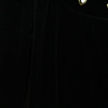 Laden Sie das Bild in den Galerie-Viewer, Vintage Samtkleid Gr. S schwarz Kleid Samt