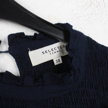 Laden Sie das Bild in den Galerie-Viewer, Second Hand SELECTED FEMME Kleid Gr. 38 blau (*)