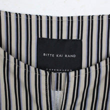 Laden Sie das Bild in den Galerie-Viewer, Second Hand BITTE KAI RAND Kleid Gr. 42 grau schwarz lila gestreift (*)