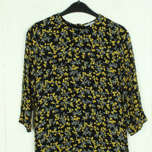 Laden Sie das Bild in den Galerie-Viewer, Second Hand GANNI Kleid Gr. XS schwarz gelb geblümt (*)