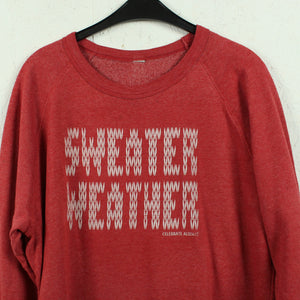 Vintage Sweatshirt Gr. M rot Print: Sweater weather