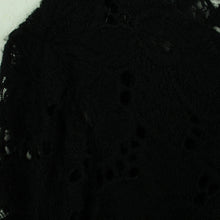 Laden Sie das Bild in den Galerie-Viewer, Vintage Samtkleid Gr. S schwarz uni Samt Kleid festlich