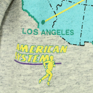 Vintage Sweatshirt Gr. L grau Print: Coast to Coast Marathon New York Los Angeles