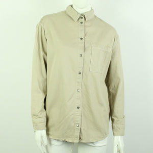 Second Hand ASOS Jeanshemd Gr. 38 UK 10 beige uni Hemd (*)