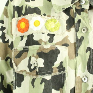 Second Hand WIYA Jeanshemd Gr. L mehrfarbig Camouflage Hemd (*)