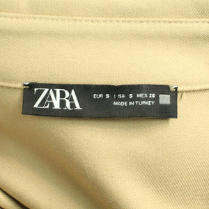 Second Hand ZARA Hemd Gr. 38 hellbraun uni oversized (*)